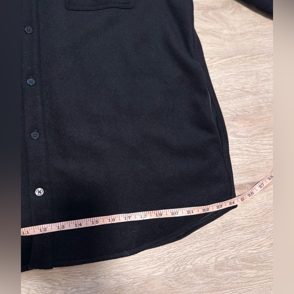 Norse Projects Villads Melton Wool Overshirt in Black - Picture 12 of 16